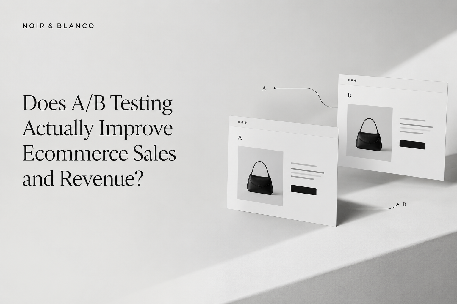 A/B testing and conversion rate optimisation for ecommerce sales and revenue